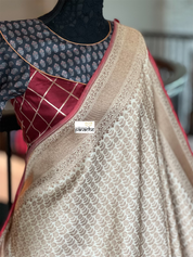 Designer Blouse - Maroon Black