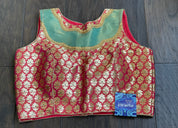 Designer Blouse - Raspberry Pink Meenakari