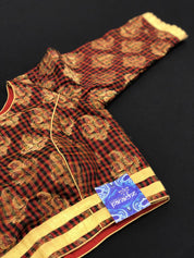 Designer Blouse - Maroon Red Black checkered