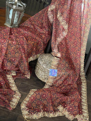 Designer Inspired Organza - Kalamkari Printed