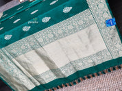 Pure Katan Silk Banarasi - Green Antique Zari