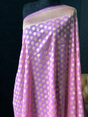 Khaddi Georgette Banarasi - Pink Purple Butidaar
