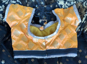 Designer Blouse - Bright Yellow Diamond Motif