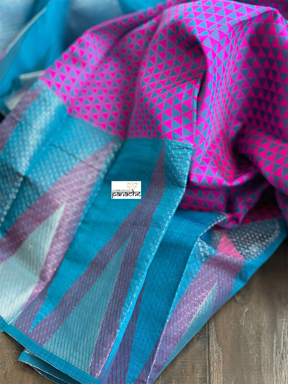South Cotton Silk - Blue Magenta Pink