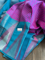 South Cotton Silk - Blue Magenta Pink