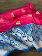 Pure Katan Silk Banarasi - Magenta Pink