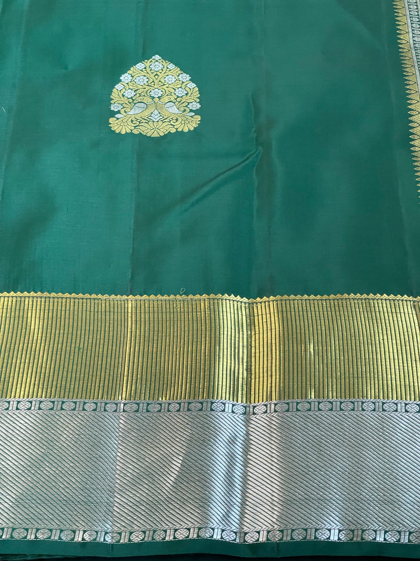 Silk Kanjivaram - Bottle Green
