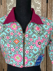 Designer Blouse - Mint Blue Printed
