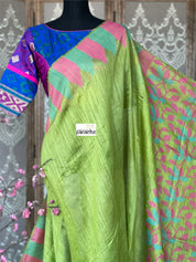 Matka Silk - Green Pink Firozi