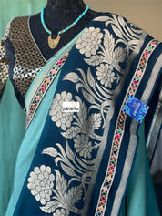 Designer Blouse - Black Gold Zari