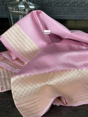 Pure Silk Tanchoi Benarasi - Lavender  Pink