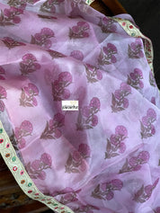 Designer Organza Floral - Light Pink