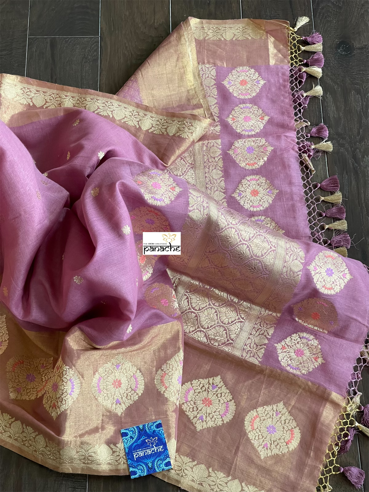 Tassur Silk By Malmal Cotton Banarasi - Lavender Meenakari Kadwa Zari Woven