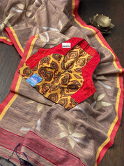 Bailu Matka Sequin - Brown Yellow Red