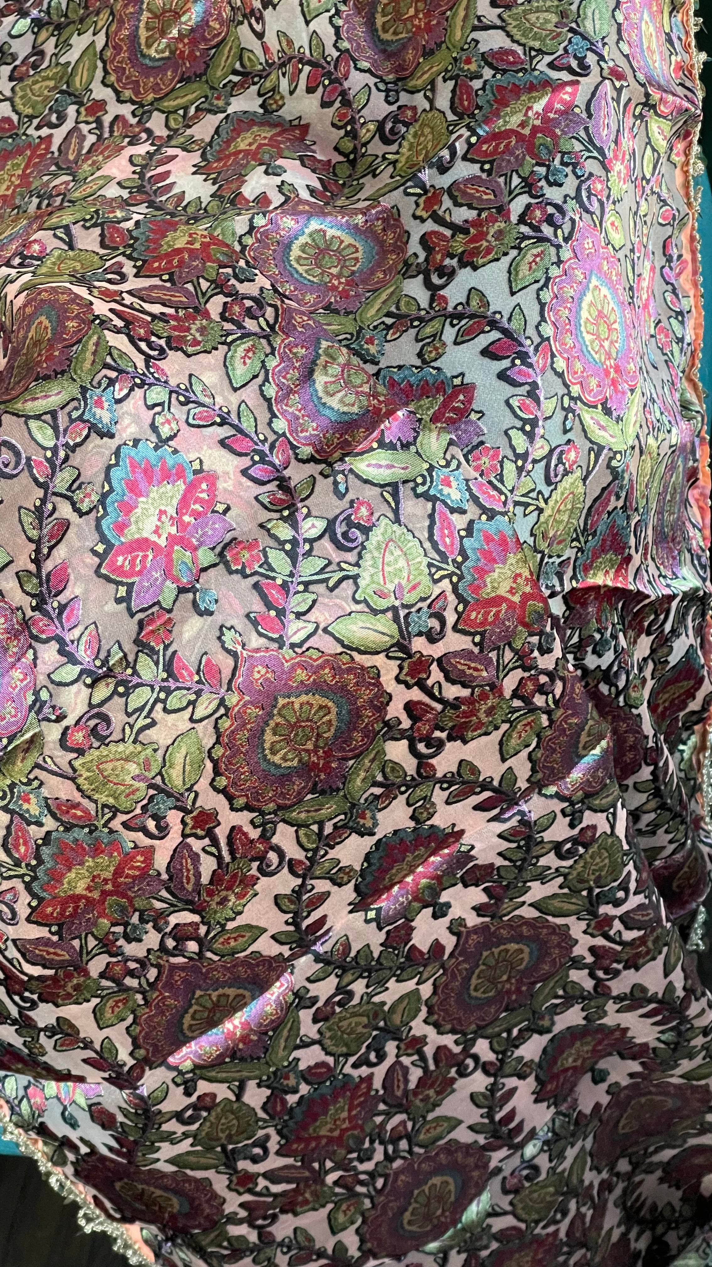 Designer Organza Satin - Multi color