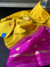 Silk Kanjivaram - Yellow Pink