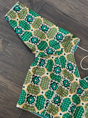 Designer Blouse - Green Black Woven