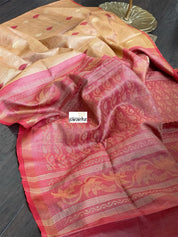 Tissue Tussar Silk - Golden Sandalwood
