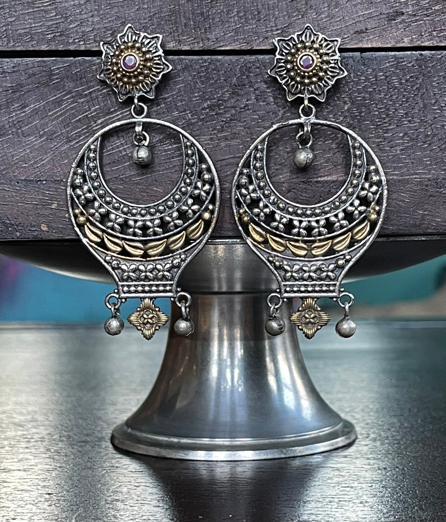Jewelry Earring - Dual Tone Dangler