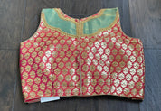 Designer Blouse - Raspberry Pink Meenakari