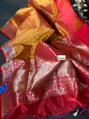 Katan Silk Banarasi - Golden Mustard