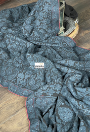 Designer Pure Georgette Chikankari - Black