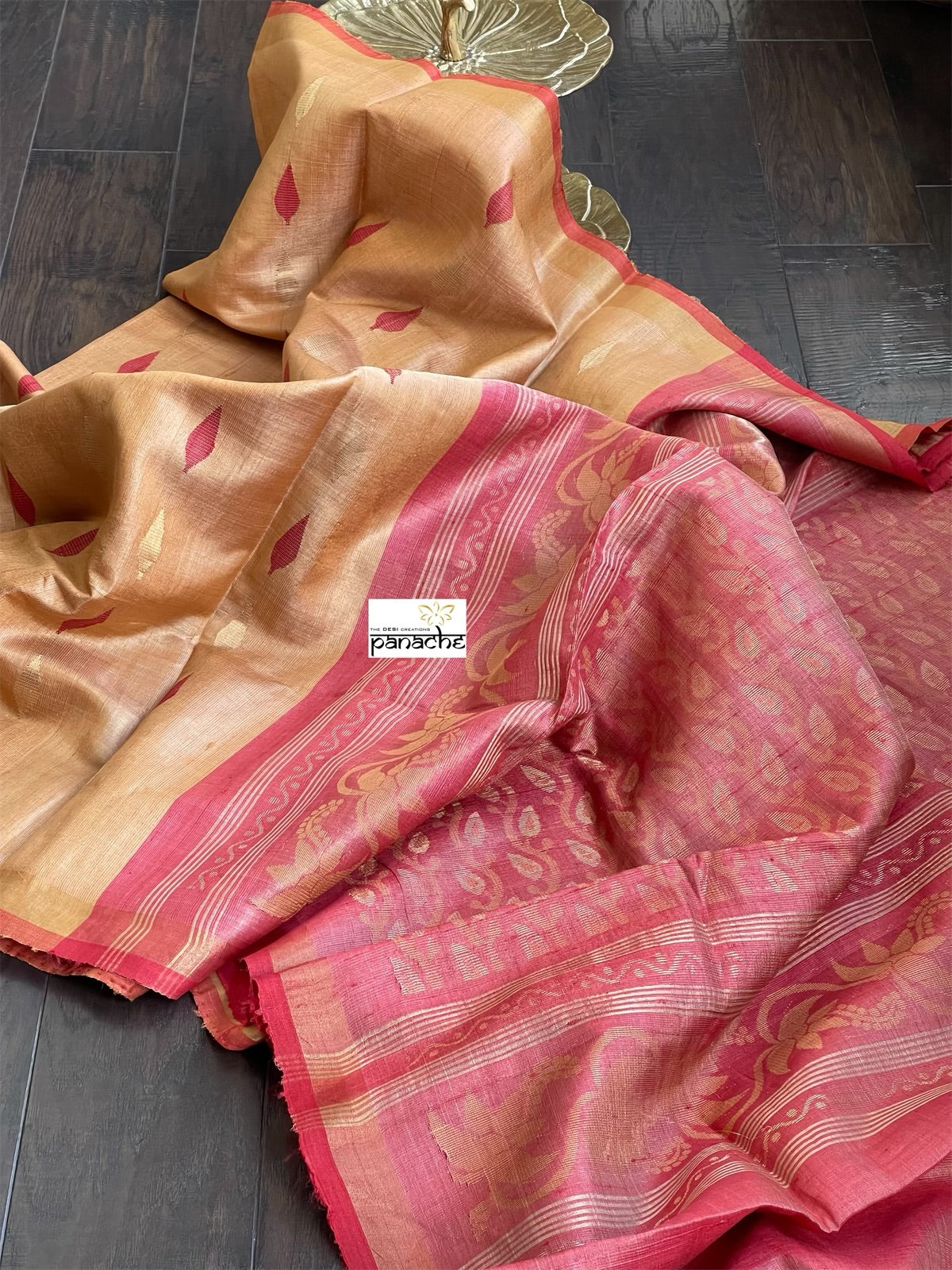 Tissue Tussar Silk - Golden Sandalwood