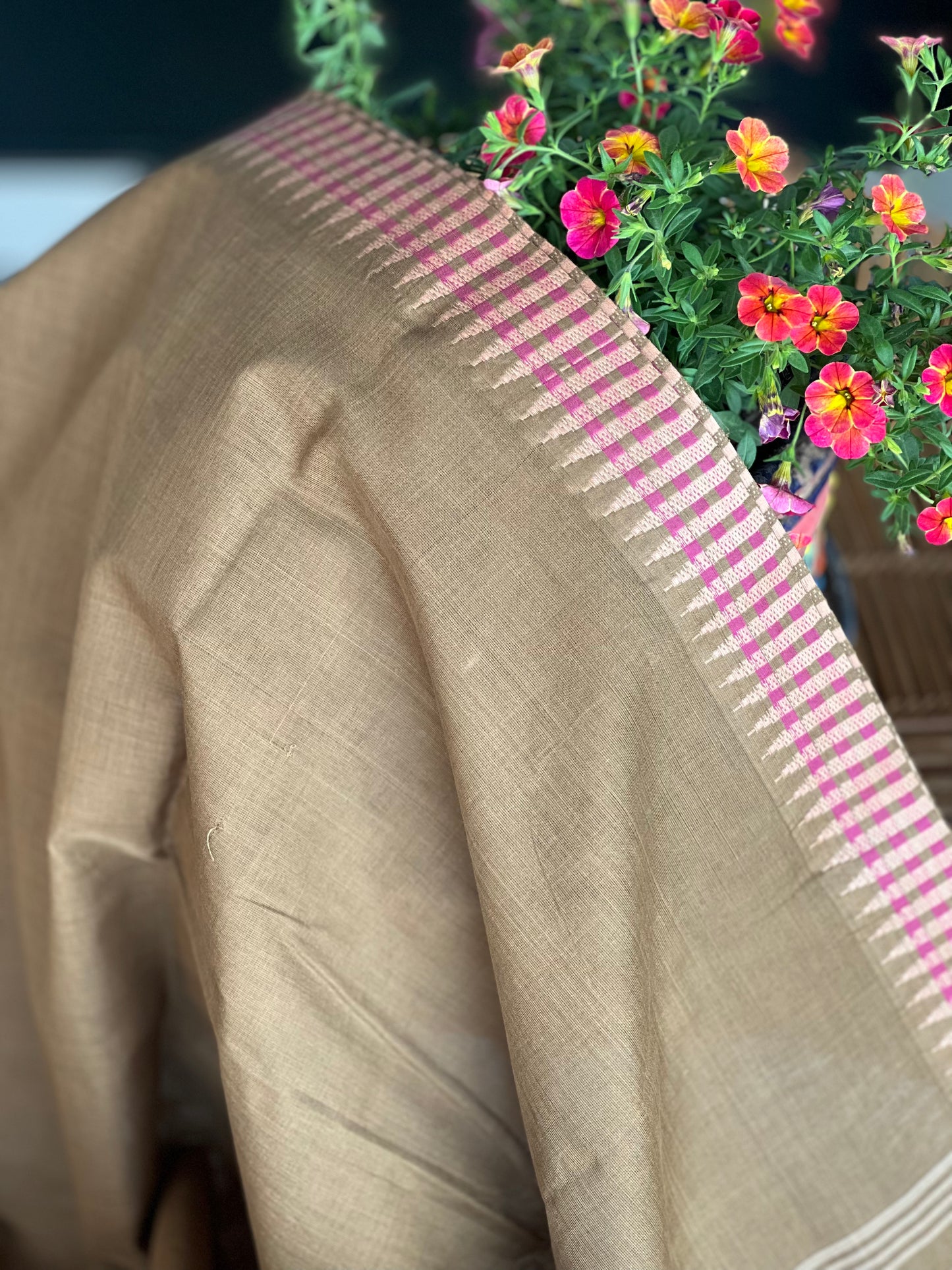 Pure Khadi Cotton Handloom - Brown Woven