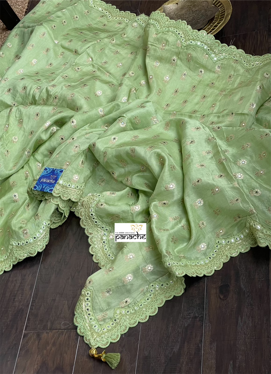 Designer Soft Silk - Pista Green