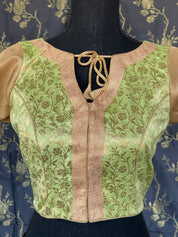 Designer Blouse - Light Pista Green