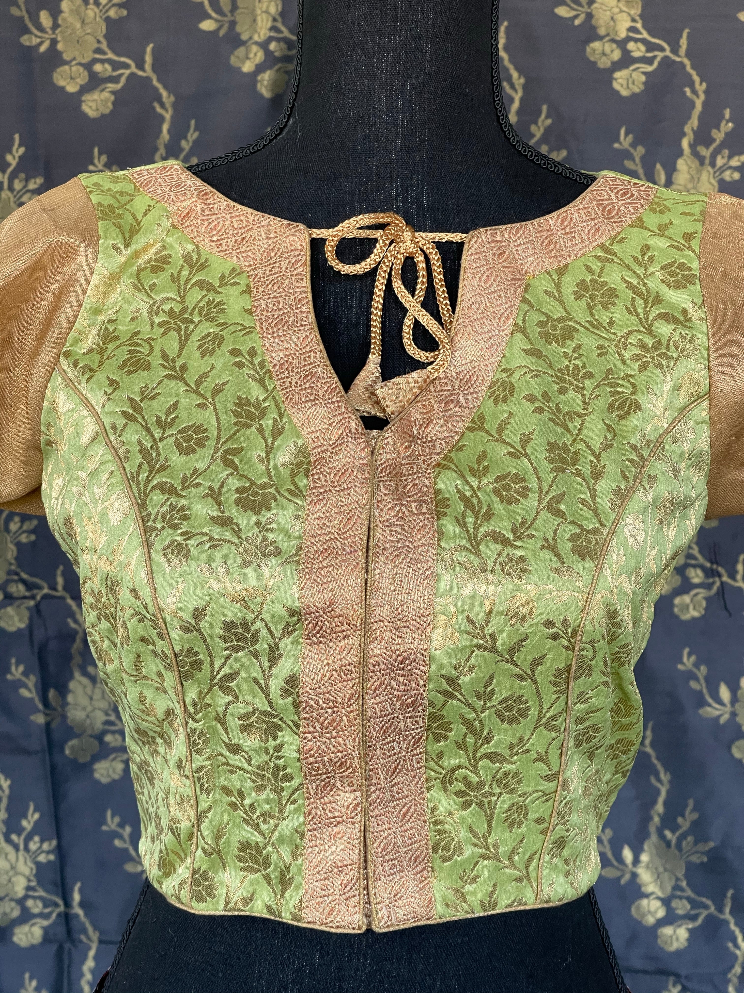 Designer Blouse - Light Pista Green