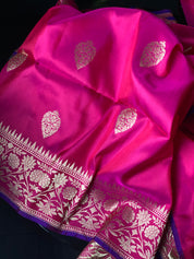 Katan Silk Banarasi - Magenta Purple