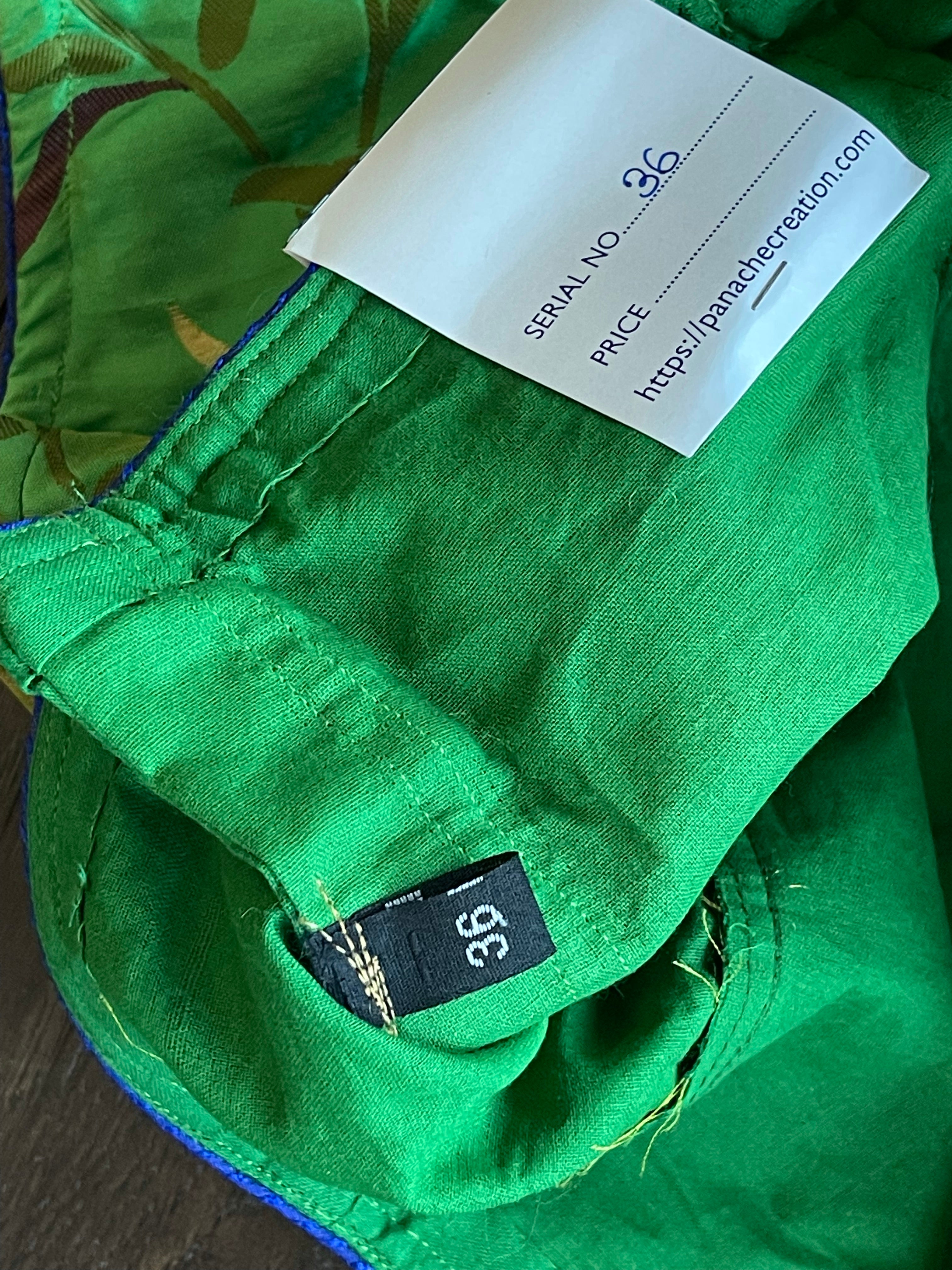 Designer Blouse - Green Blue Meenakari