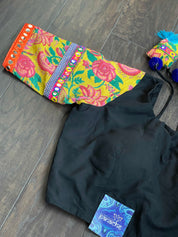 Designer Blouse - Black Yellow