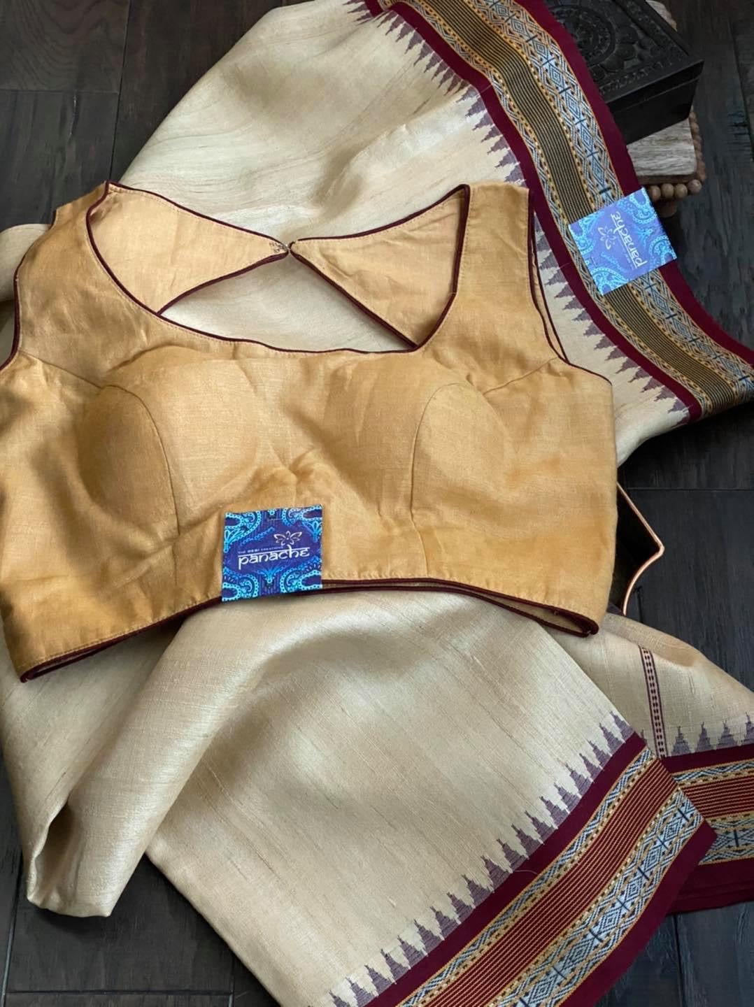 Designer Blouse - Camel Tan