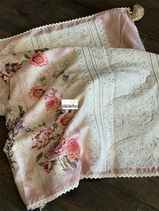 Designer Muga Floral - Blush Pink