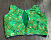 Designer Blouse - Green Blue Meenakari