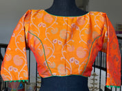 Designer Blouse - Orange Meenakari