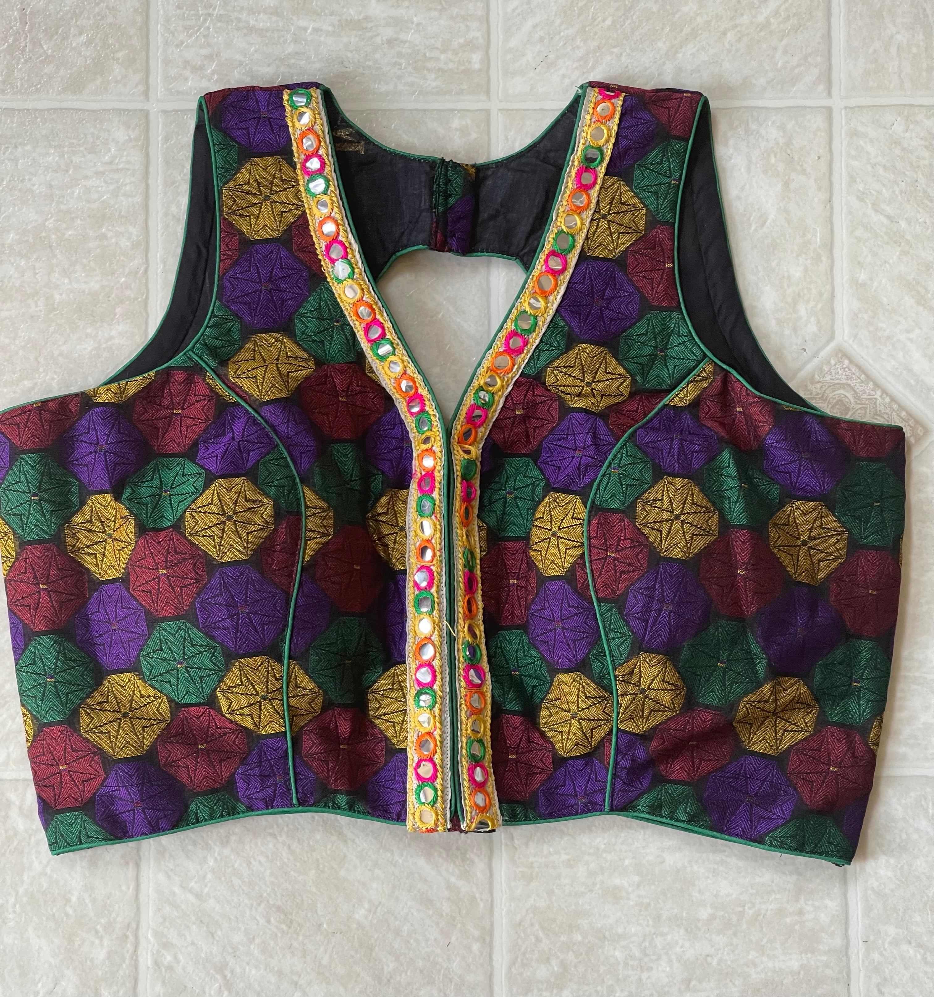 Designer Blouse - Black Yellow Multi color