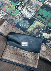 Heritage Silk Banarasi - Black Sea Green