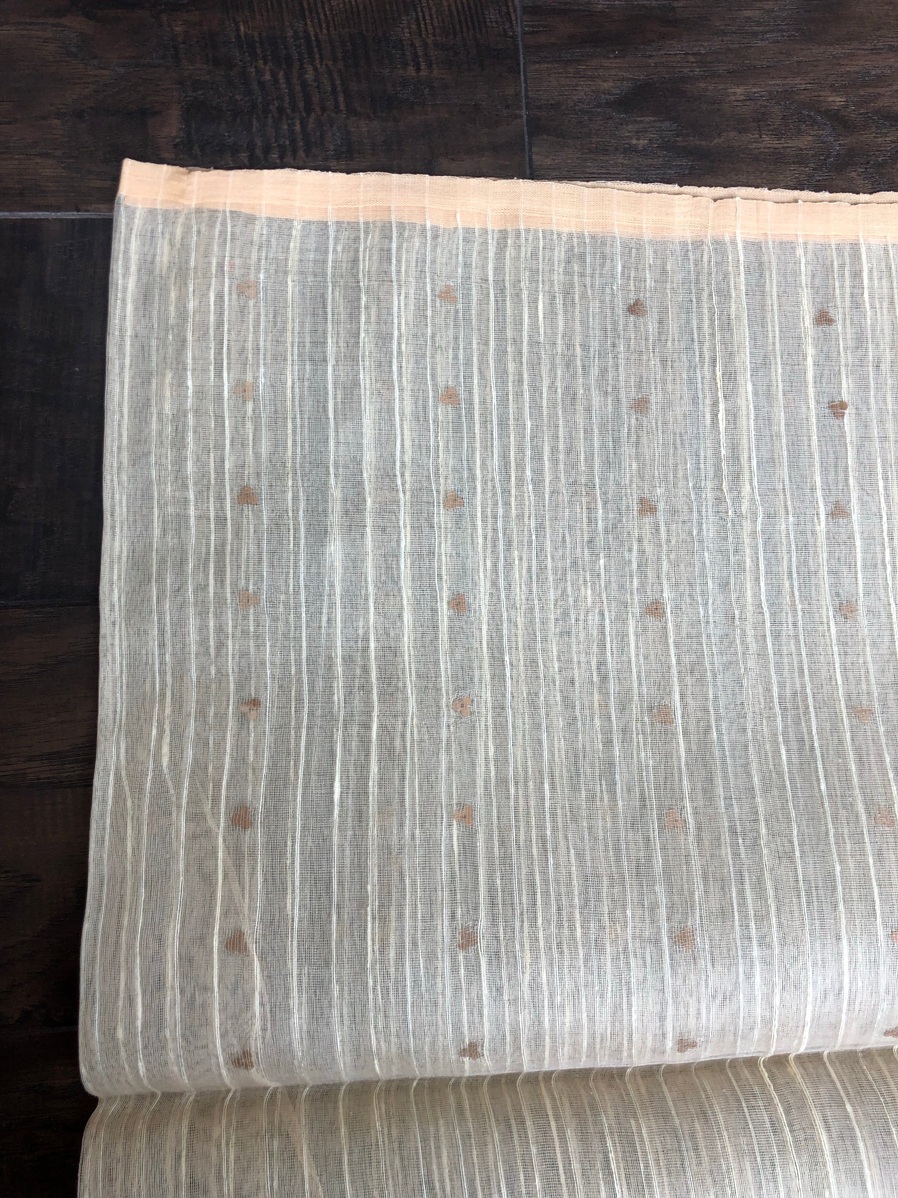 Muslin Silk - Off White Pink Antique Sequins
