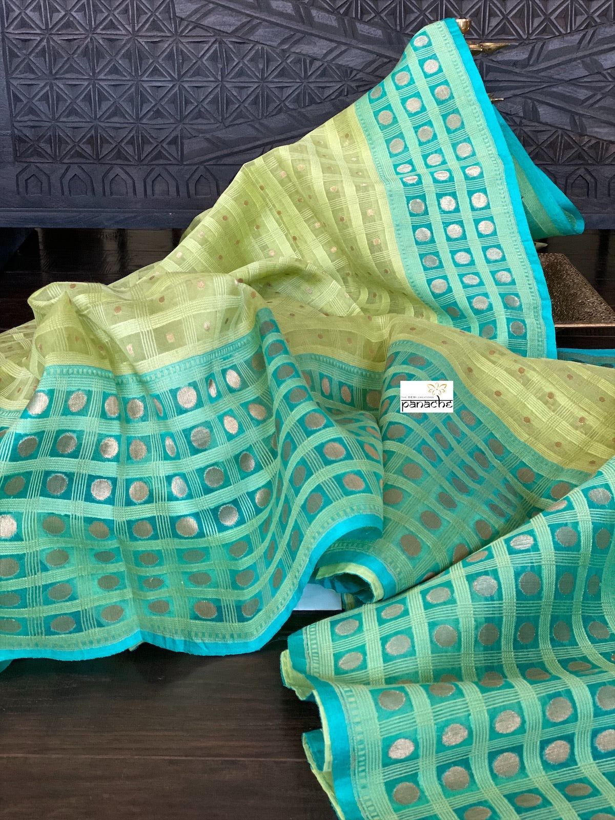 Organza Silk Banarasi - Pista Green Firozi