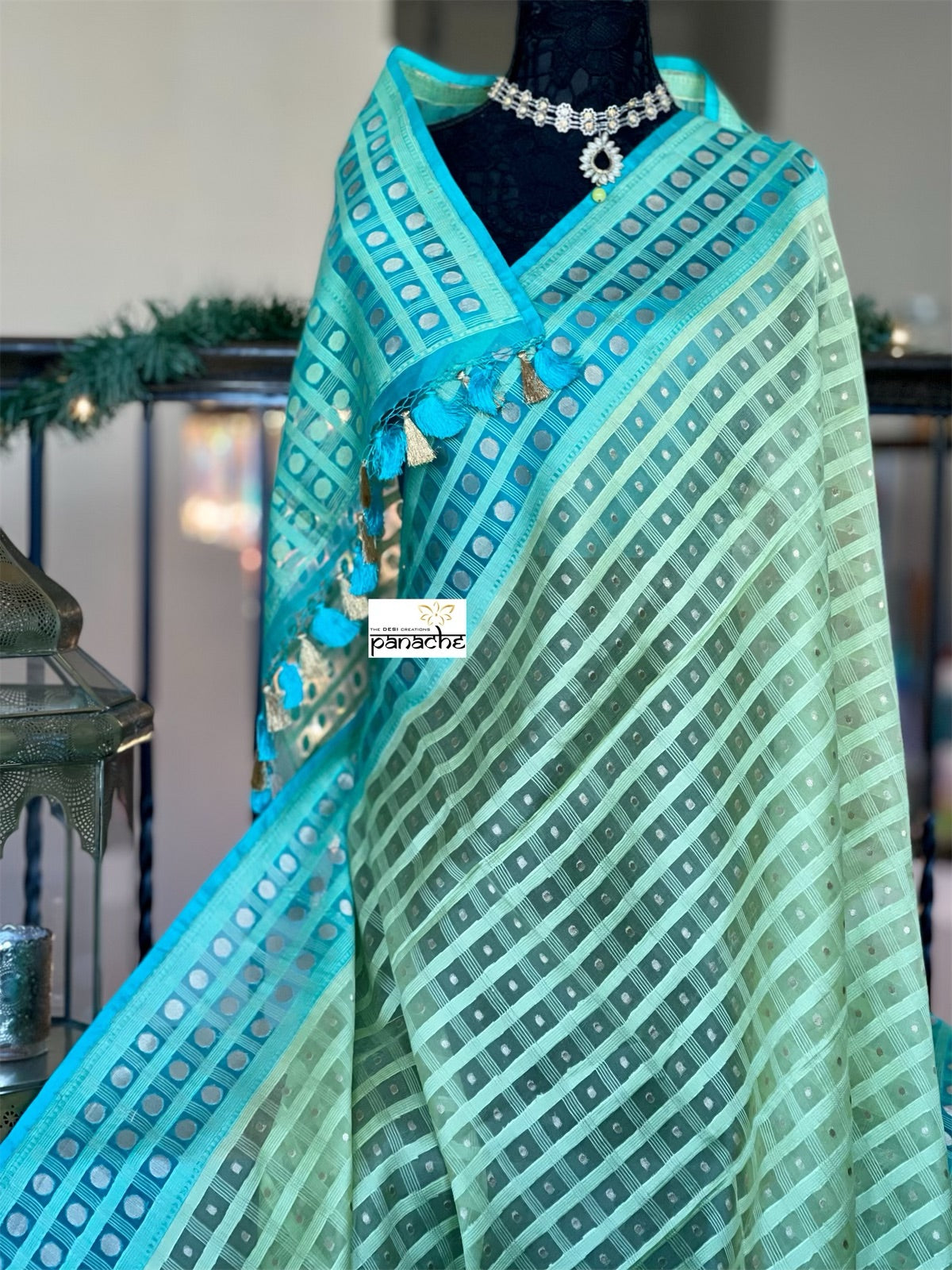 Organza Silk Banarasi - Pista Green Firozi