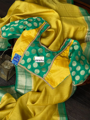 Designer Blouse - Green Yellow