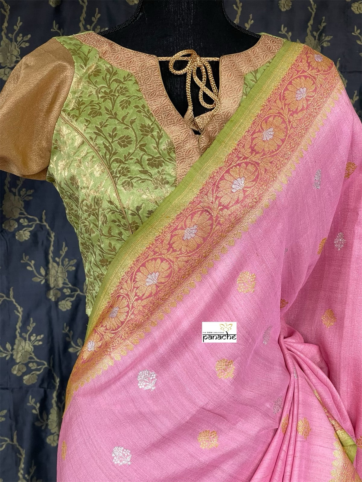 Designer Blouse - Light Pista Green