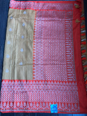 Tassur Silk Banarasi - Ochre Yellow Orange