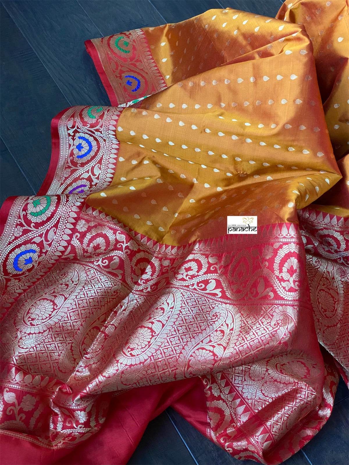 Katan Silk Banarasi - Golden Mustard