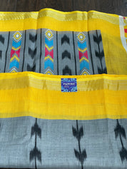 Linen Printed - Grey Yellow