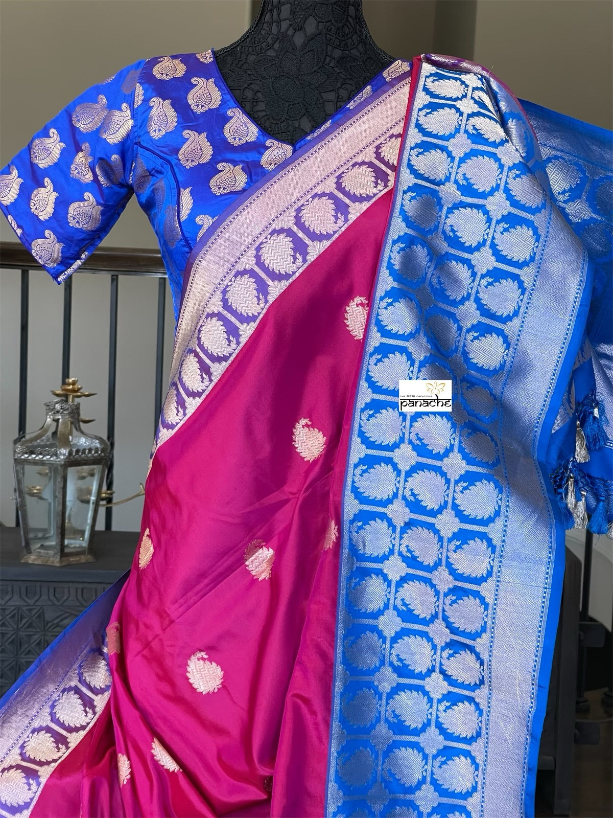 Pure Katan Silk Banarasi - Magenta Pink