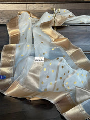 Pure Chanderi Organza Silk - Off White Iknaliya